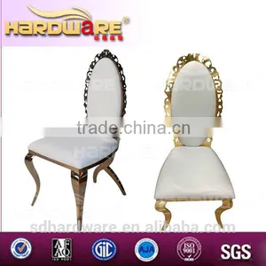 CHINA FOSHAN FURNITURE FLOWER SHAPE BACK DINING CHAIR FOR WEDDING thumbnail-4