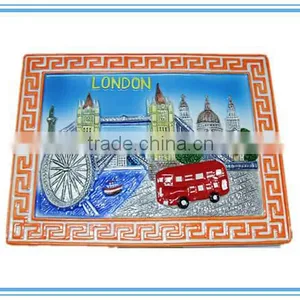 Ceramic Souvenir Handpainting Square Plate thumbnail-1