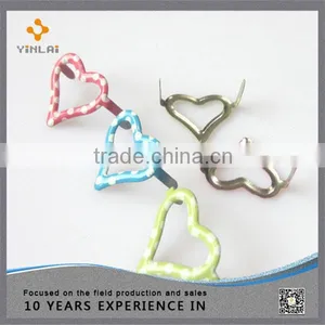 Metal Heart Shaped Brads thumbnail-2