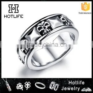 Stainless Steel Jewellery Fashion Trend Skull Mens Hand Rings thumbnail-1