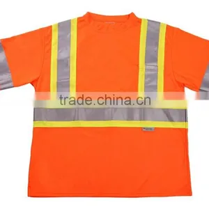 Reflective Safety T Shirt Short Sleeve Safety T-Shirt Customized Clothing 3m Hi-Vis Quality Choice thumbnail-1