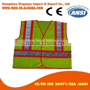 Safety Vest 3m Quality Hi-vis String Vest With Pockets Mesh Fabric thumbnail-1