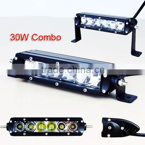 6" 30W Long Distance Single Row Cre-e Led Light Bar Combo Light thumbnail-1