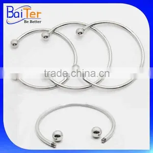 Mens&Womens DIY Adjustable Changeable Stainless Steel Ball End Screw Off Charm Bracelet Cuff Bangle Bracelet thumbnail-2