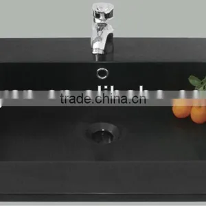 Black Solid Surface Bathroom Cabinet thumbnail-1