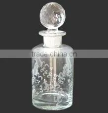 Clear Crystal Perfume Bottle, Glass Bottle, Crystal Perfume Bottle, Crystal Body Perfume Bottle thumbnail-1