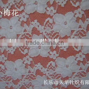 Plum Flower Elastic Nylon Lace Fabric for Apparel thumbnail-1