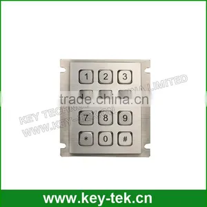 12 Keys IP 65 Vandal Proof Industrial Matrix Metal Keypad thumbnail-1