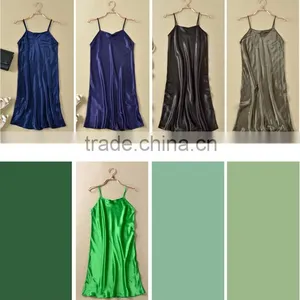 Pure 100%mulberry Silk Skirt With Shoulder-straps, Ladies Silk Dress thumbnail-6
