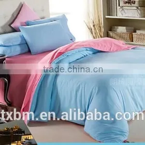 Polyester Sanding Fabric Solid Color Bedding Set thumbnail-5
