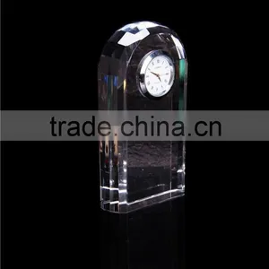 Hot Glass Dome Shape Clock Crystal Desktop Clock for Gift Set thumbnail-2
