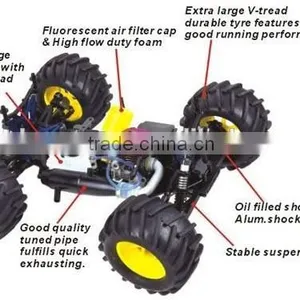 2016 New Product HSP 94083 1/8 Scale Traxxas E-revo 4x4 4wd rc Nitro Monster Truck ERC083 thumbnail-5