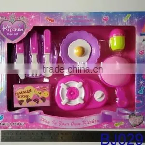 Mini Breakfast Stove Kitchen Appliance Play Food Toy Set for Kids thumbnail-5