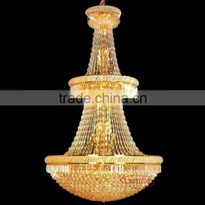 Trade Aussurance Big Hotel Entrance Decoration Chandelier Lighting Crystals for High Ceiling Quality Choice thumbnail-1