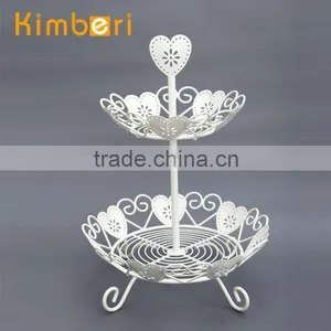 2 Tier Heart Shape Metal Cake Tray for Wedding thumbnail-1