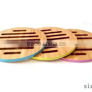 Round Bamboo Coffee Pot Coaster thumbnail-1