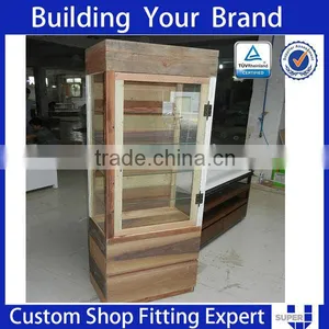Tailor Made Vintage Wooden Optic Display Shelf With Tempered Glass thumbnail-2