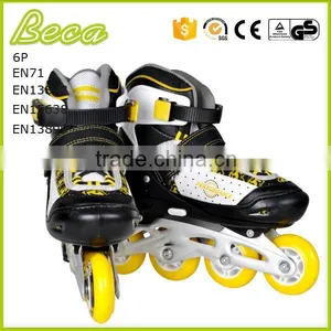 Wholesale Chrome Bearing Yellow Kids Roller Skate Shoes thumbnail-5