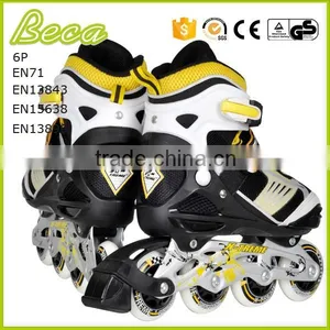 Wholesale Adjustable Yellow Black High Rebound 4 Wheels Kids Roller Skate thumbnail-6