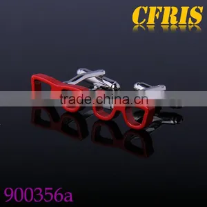 Red Glasses Novelty Cufflink thumbnail-1