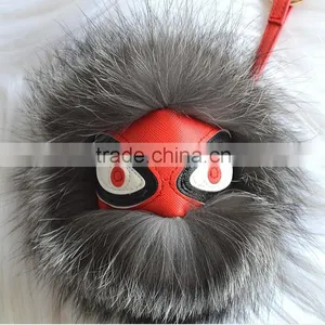 Top Quality Monster Keychain Fur Pom Pom Ball thumbnail-3