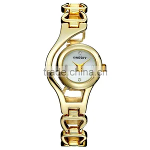 Kingsky KY070 Fashion Design Gold Plated Beautiful Ladies Watch thumbnail-5