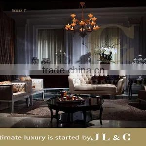 Luxury Living Room JT07-04 Ebony Veneer Pattern Coffee Table High-end Furniture Factory Price From China JT71-03 JL&C Furniture thumbnail-2