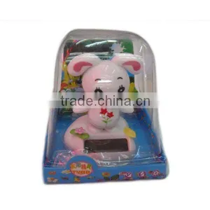 Cute Rabbit Shaped Solar Energy Powered Shaking Body Toy thumbnail-1