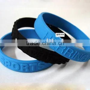 Embossed Fluorescent Silicone Bracelet thumbnail-1