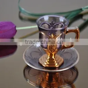 Cut Glass Cup and Saucer Set thumbnail-2