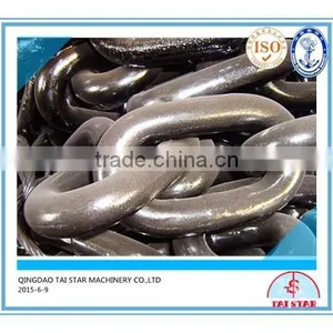 Marine Class U2 U3 Black Painted Studless Link Anchor Chain thumbnail-2