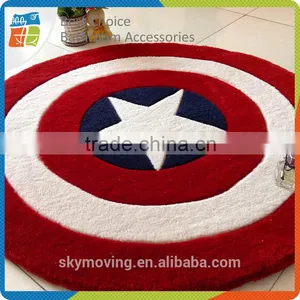 Jacquard Acrylic Round Bath Rug thumbnail-1