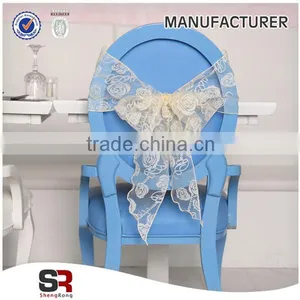 5% Discount! Plain Dyed Organza Chair Sash for Wedding Decoration thumbnail-1