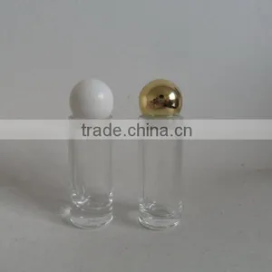 Cylinder 7ml Perfume Glass Bottle With Shiny Gold Ball Cap thumbnail-1