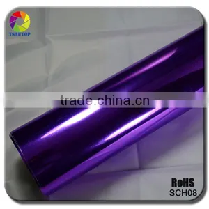 TSAUTOP 1.5*20m 1.52*30m/20m 2016 New Style Chrome Mirror Gold Car Wrap Sticker Car Wrapping thumbnail-1