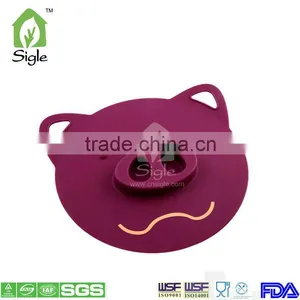 Latest Silicone Pig Shape Cup Lid thumbnail-1