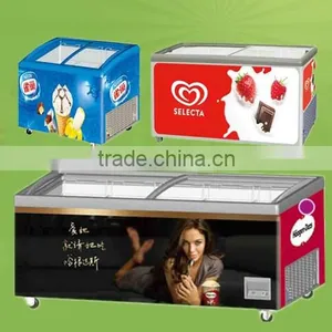 Supermarket Ice Cream Display Island Chest Freezer Showcase thumbnail-1