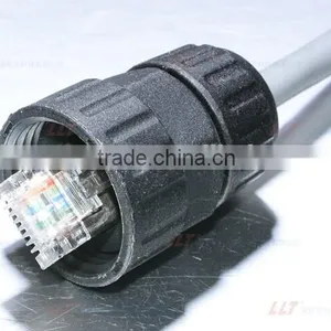LLT High Quality IP67 RJ45 Connector Waterproof Cat 5e Cable Connector thumbnail-4