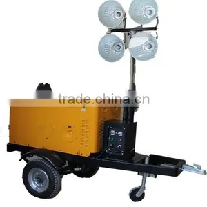 Low Noise Mobile Light Tower/ Trailer Light Tower Diesel Generator 8KW/10KVA thumbnail-3