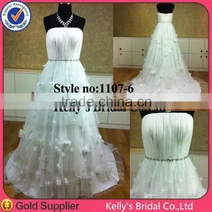 Lovely Scoop Neckline Handmade Flower Girl Dress Patterns for Wedding Dress thumbnail-1