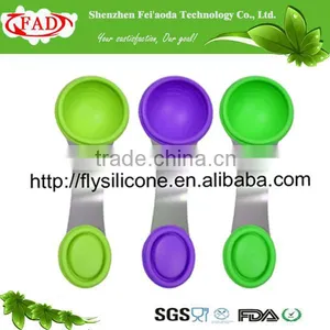Lovely Silicone Measuring Spoon With Stainless Steel Handle thumbnail-1