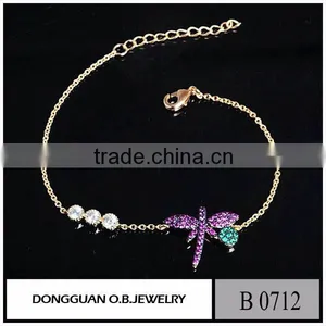 New Develop Two Tone Plated Animal Shape Dragonfly Bracelet Jewelry thumbnail-1