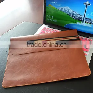 Hot Sellingl!! OEM Supplier Genuine Leather Laptop Bag for Macbook 11.6'' Simple Design thumbnail-1