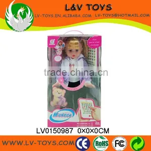 LV0150987 Children Spanish 18 Inch B/O Doll With Learning Machine Ligh Dance Crawling thumbnail-1