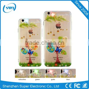 Hard TPU Colourful Flashlight 3D LOGO Mobile Phone Case For Apple IPhone 6 6s 6plus Phone Shell thumbnail-1