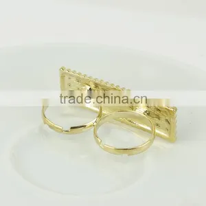 Stainless Steel Jewelry Geometry Diamonds Rings thumbnail-3