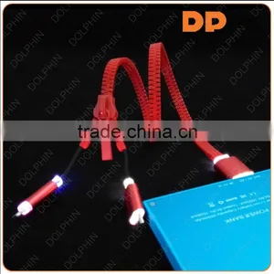 Both Ends Micro and 5 Pin Usb Zipper Type c Cable Suitable for Apple Usb Cable for Android Phone thumbnail-2