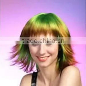 Wholesale Synthetic Dye Ombre Green Color Hair Cosplay Wigs thumbnail-2