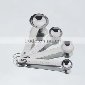 Set of 4pcs Silver Measuring Spoons thumbnail-1