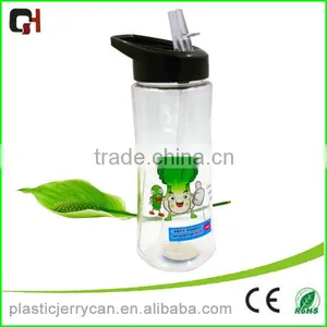 BPA Free Plastic Water Bottle With Straw thumbnail-1